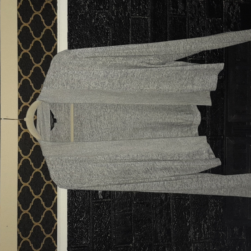 Open front grey cardigan